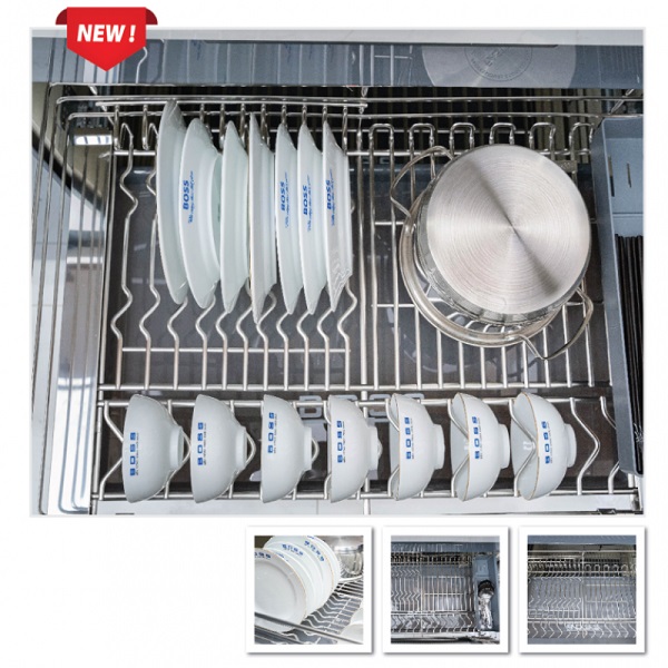 GIÁ XOONG NỒI KẾT HỢP BÁT ĐĨA DỰ TRỮ TỦ DƯỚI GẮN CÁNH NAN OVAL BOSS BDVIP 86475
